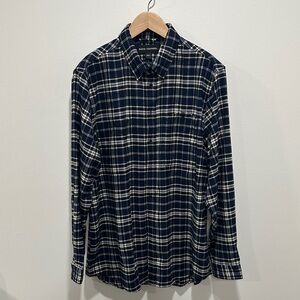 GOOD COUNSEL, Men's Navy Plaid Shirt, Size 2XLT